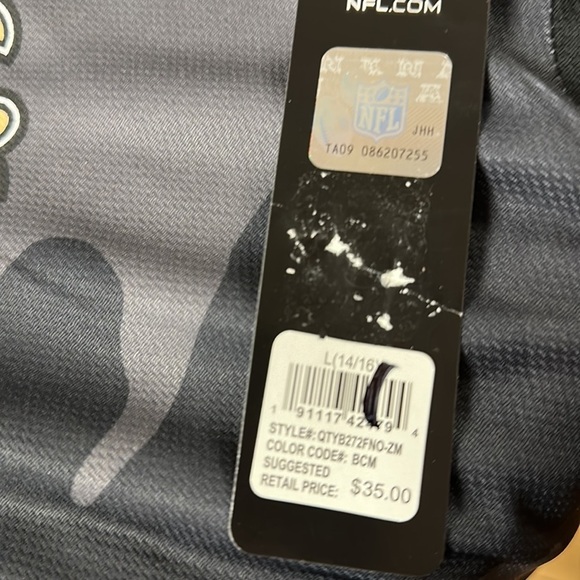 Boys Official NFL Team Apparel New Orleans Saints Camo Shirt, L (14-16) NWT! - Picture 5 of 8